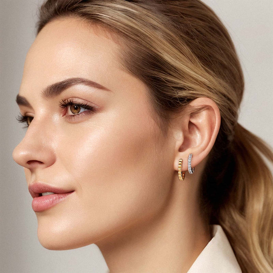 Gabriel & Co. Stackable Double Huggie Earrings - EG15047M45JJ