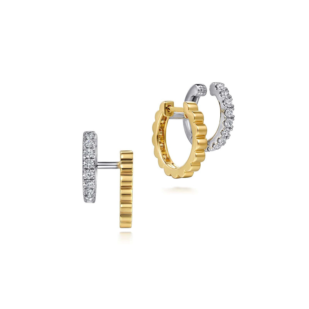 Gabriel & Co. Stackable Double Huggie Earrings - EG15047M45JJ