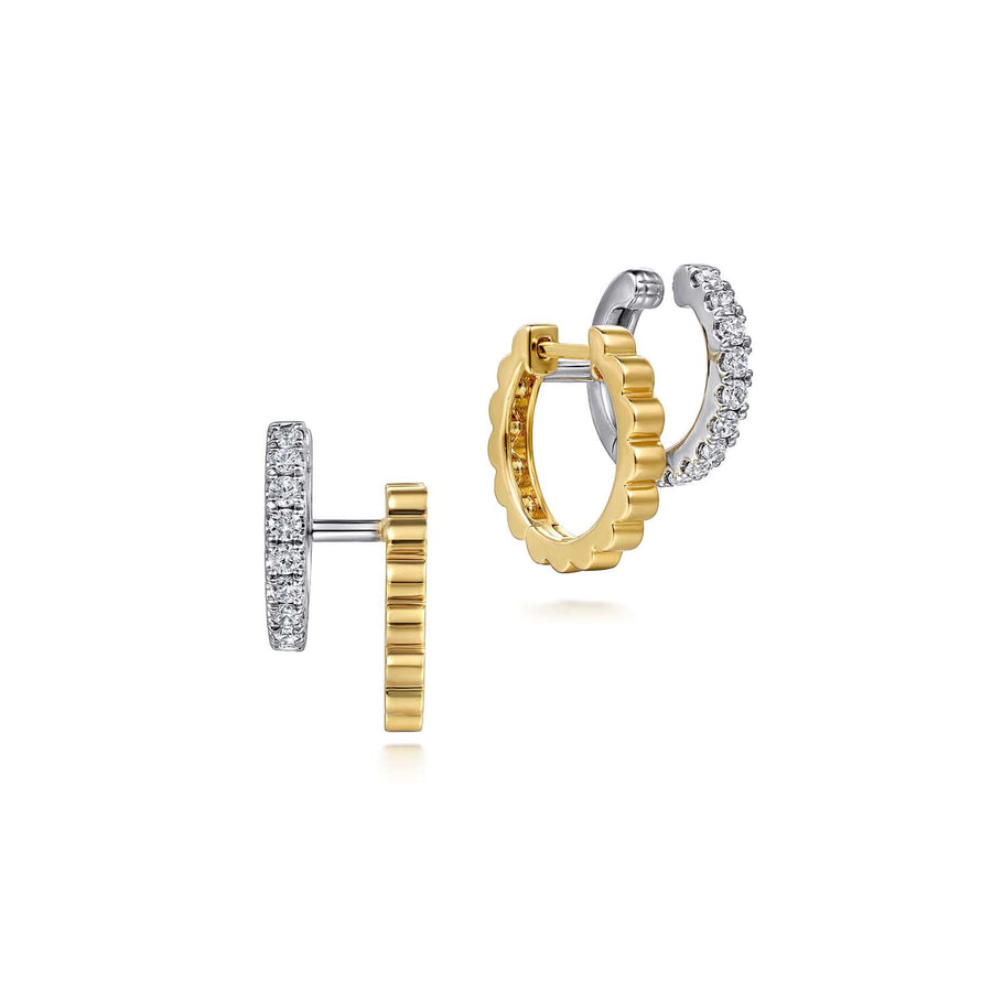 Gabriel & Co. Stackable Double Huggie Earrings - EG15047M45JJ
