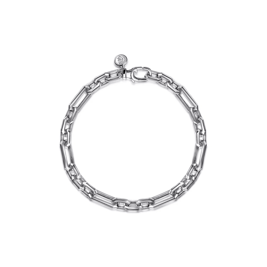 Gabriel & Co. Sterling Silver Hollow Figaro Chain Bracelet TBM2035-85SVJJJ
