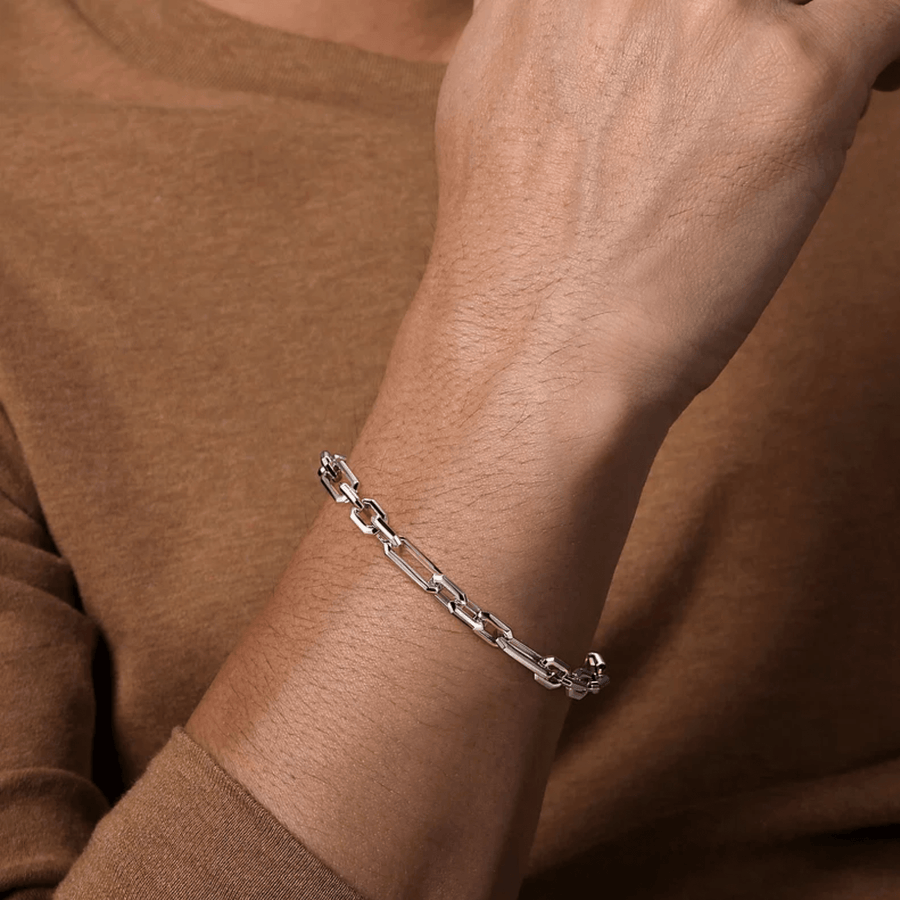 Gabriel & Co. Sterling Silver Hollow Figaro Chain Bracelet TBM2035-85SVJJJ