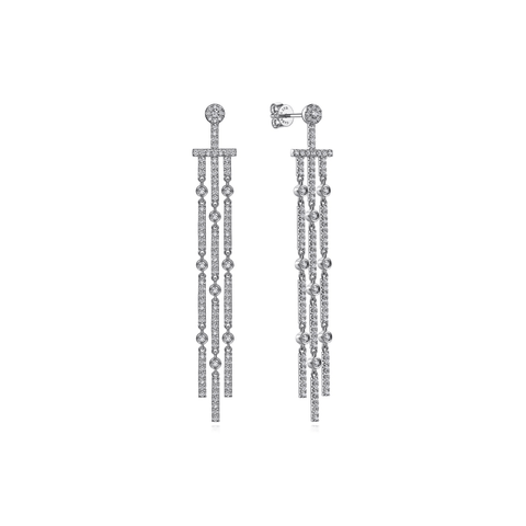 Gabriel & Co. Three Row Linear Drop Diamond Stud Earrings-Gabriel & Co. Three Row Linear Drop Diamond Stud Earrings - EG13904W84JJ