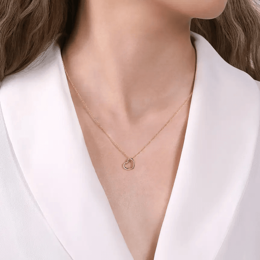 Gabriel & Co. Tilted Heart Pendant Necklace - NK6522Y4JJJ