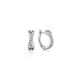 Gabriel & Co. Twisted 15mm Diamond Huggie Earrings-Gabriel & Co. Twisted 15mm Diamond Huggie Earrings - EG13328W45JJ