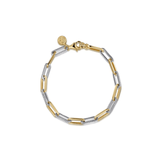 Gabriel & Co. White-Yellow Gold Diamond Link Bracelet-Gabriel & Co. White-Yellow Gold Diamond Link Bracelet TB4851M45JJ