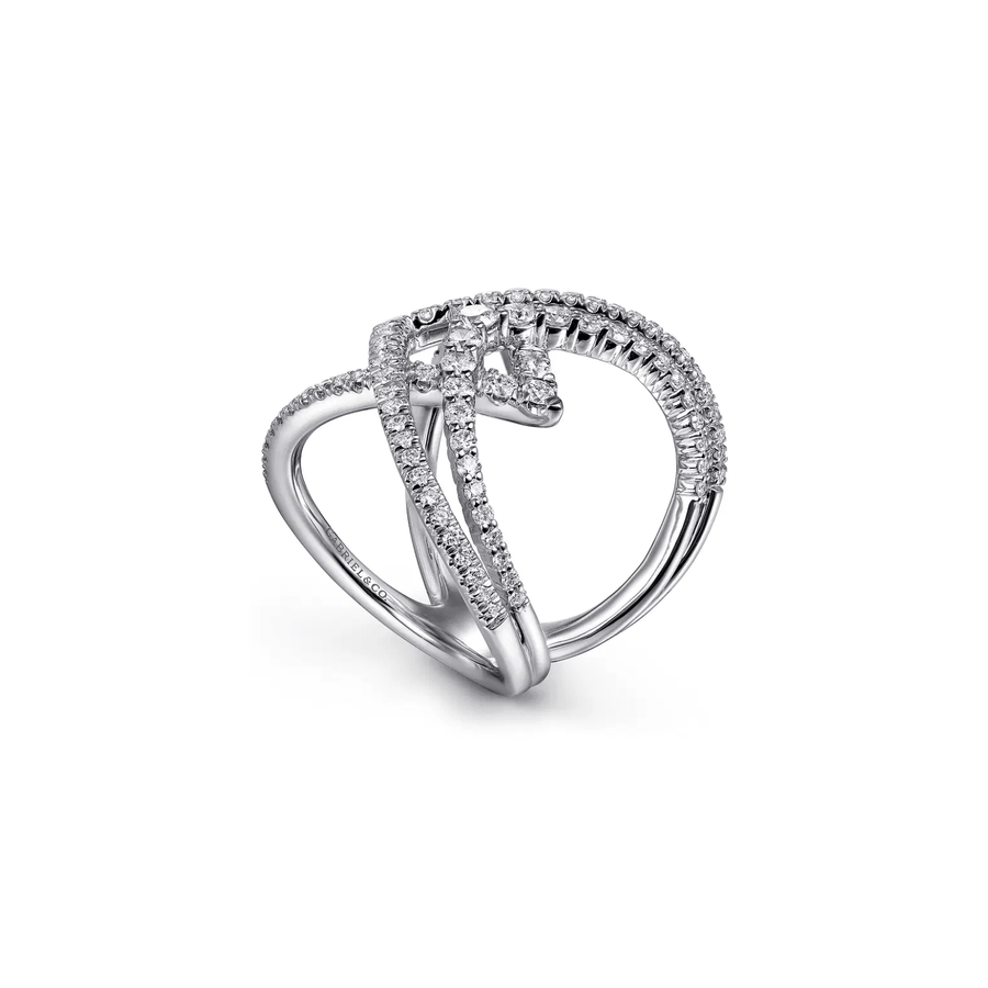 Gabriel & Co. Wide Band Layered Diamond Ring - LR51496W45JJ
