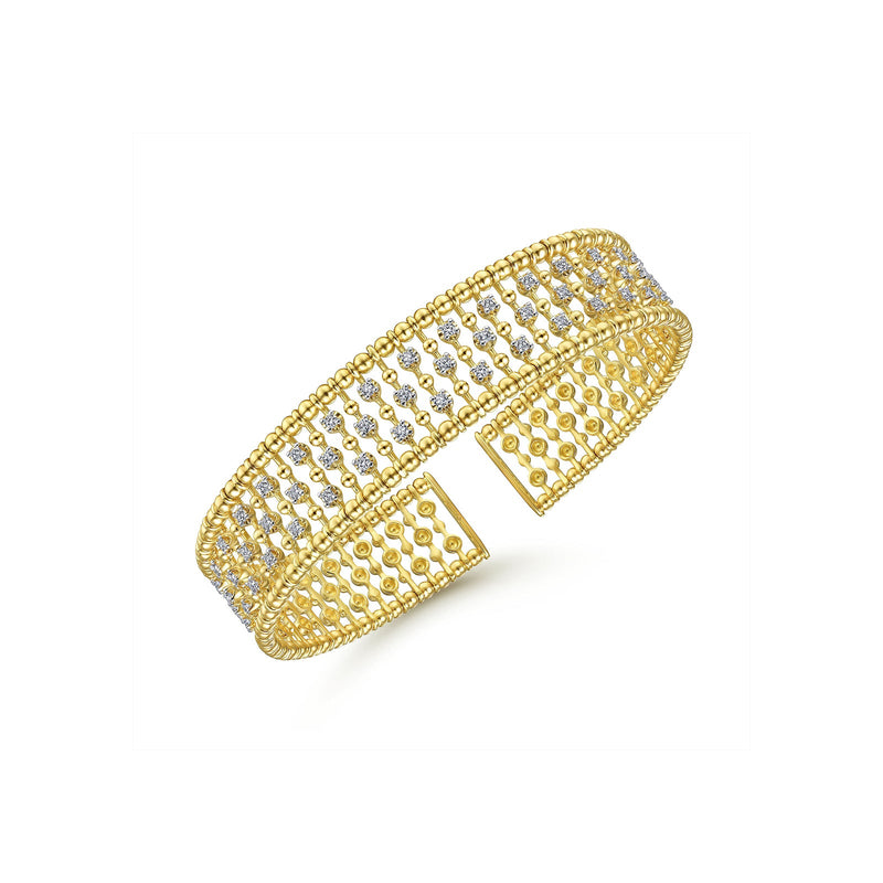 Gabriel & Co. Wide Diamond Cage Cuff Bracelet-Gabriel & Co. Wide Diamond Cage Cuff Bracelet - BG4284-6Y45JJ