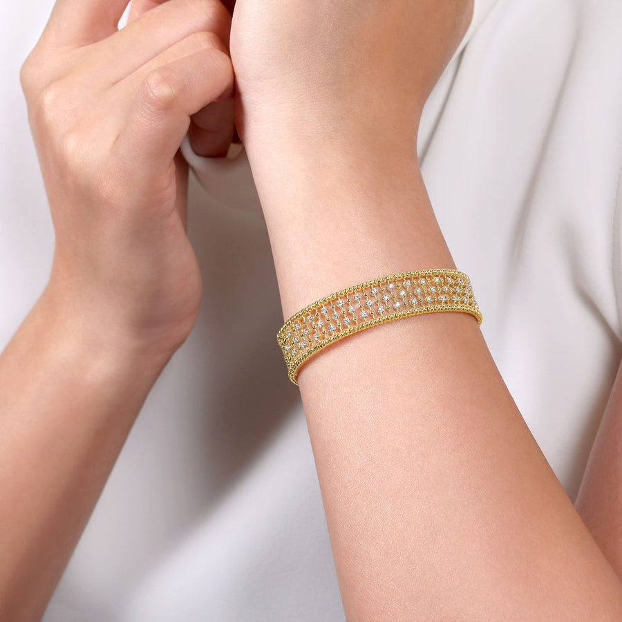 Gabriel & Co. Wide Diamond Cage Cuff Bracelet - BG4284-6Y45JJ