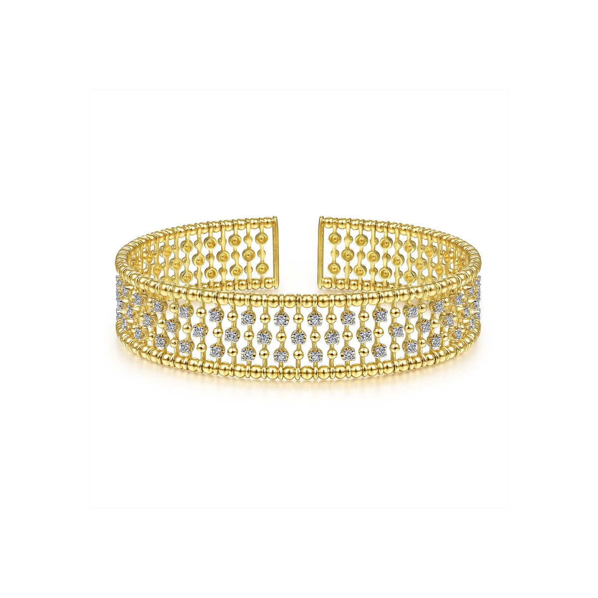 Gabriel & Co. Wide Diamond Cage Cuff Bracelet - BG4284-6Y45JJ