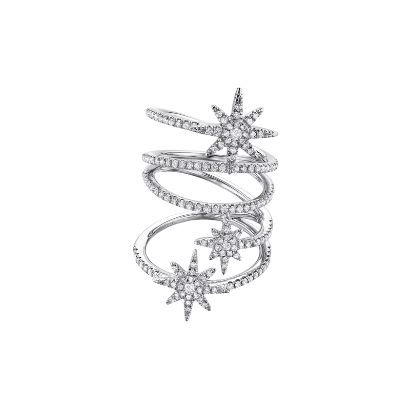 Gabriel & Co. Wide Open Diamond Band and Star Station Statement Ring-Gabriel & Co. Wide Open Diamond Band and Star Station Statement Ring - LR51131W45JJ