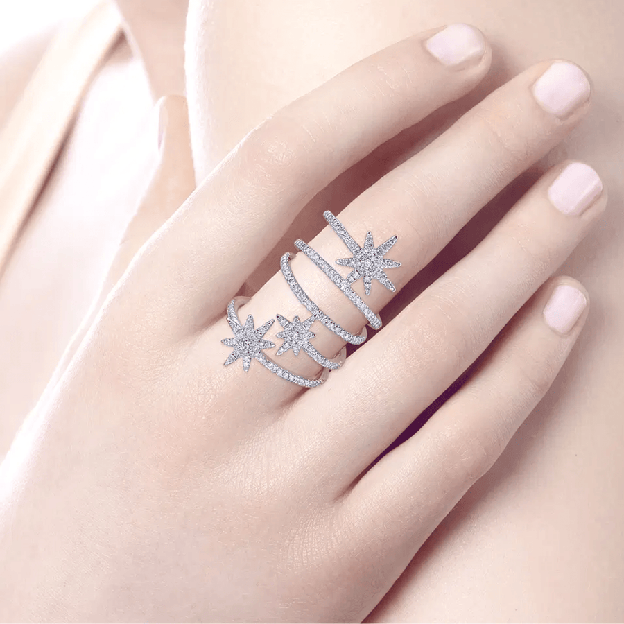 Gabriel & Co. Wide Open Diamond Band and Star Station Statement Ring - LR51131W45JJ
