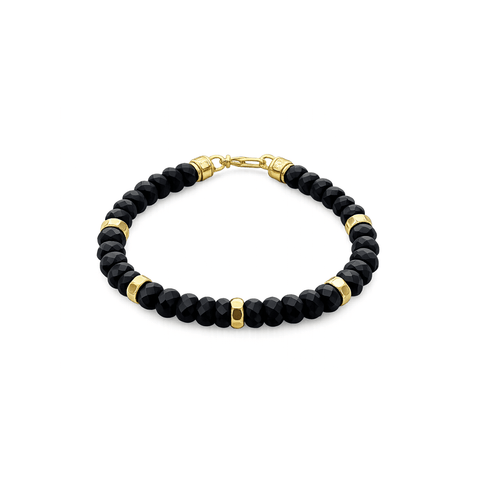 Gabriel & Co.14K Yellow Gold Black Onyx Beaded Bracelet-Gabriel & Co.14K Yellow Gold Black Onyx Beaded Bracelet 8" TBM2130Y4JOX