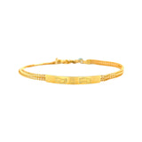 Gold Bracelet with Plate-Gold Bracelet with Plate - 8BKEY02945