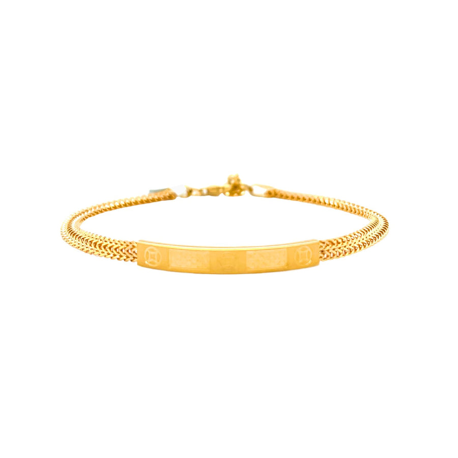 Gold Bracelet with Plate - 8BKEY02954