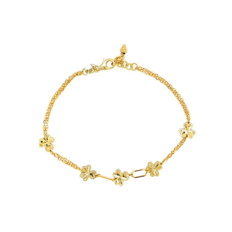 Gold Clover Bracelet - 8BKEY02936