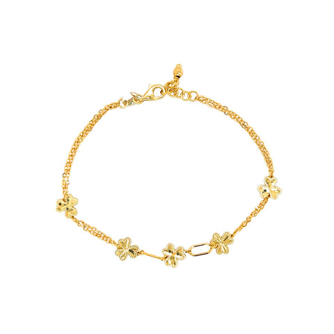 Gold Clover Bracelet-Gold Clover Bracelet - 8BKEY02936