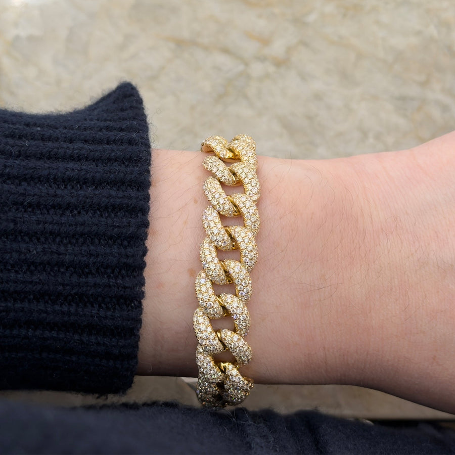 Gold Diamond Link Bracelet - DBDRA01900