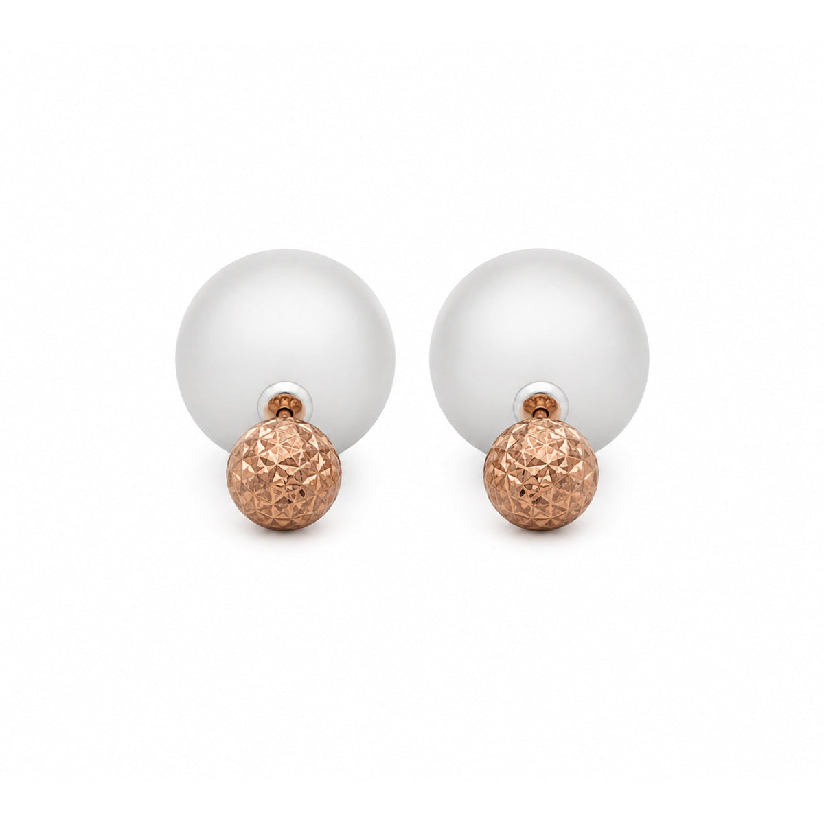 Gold Stud Earrings - 8EKEY02124