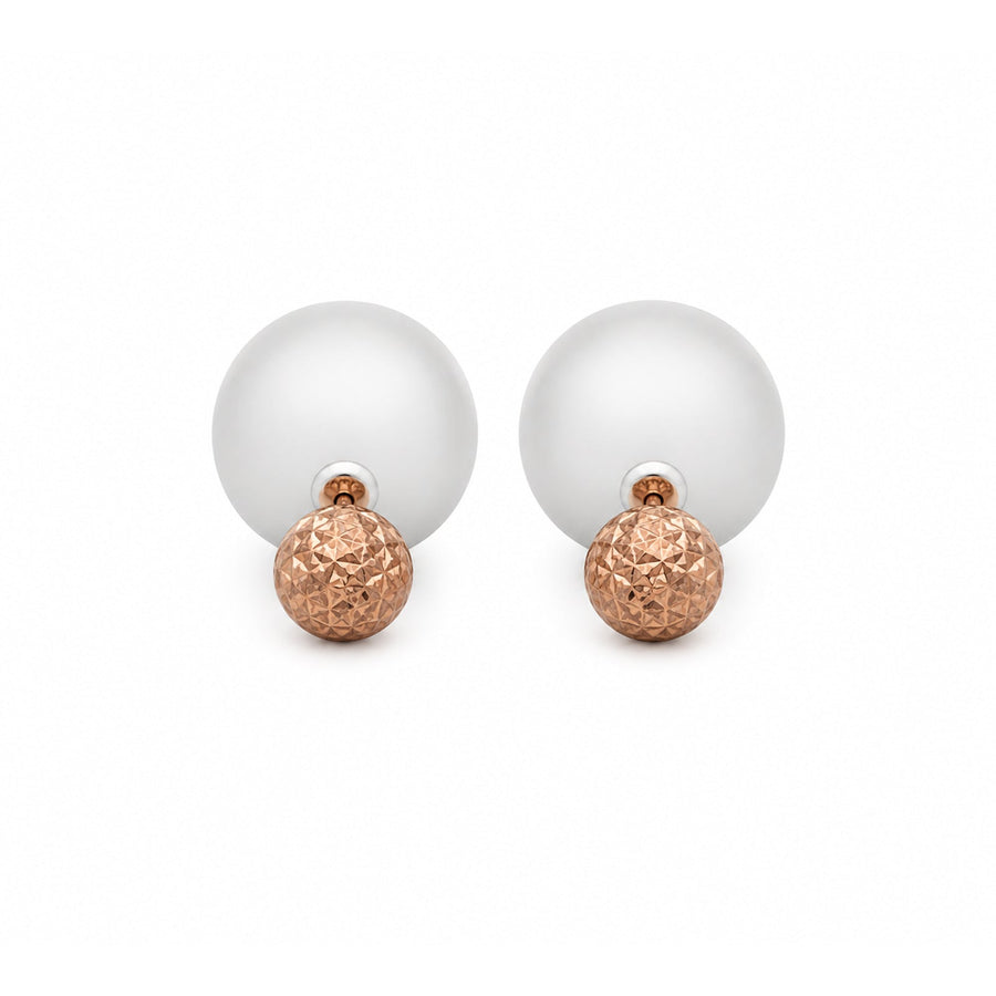 Gold Stud Earrings - 8EKEY02124
