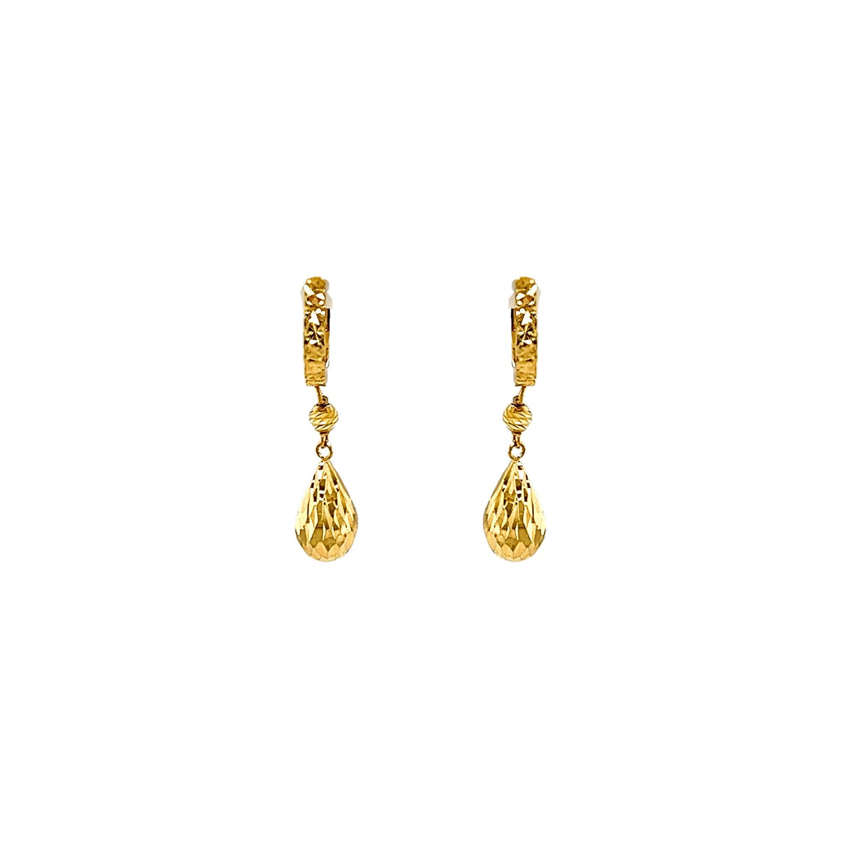 Gold Tear Drop Earrings - 8EKEY02785