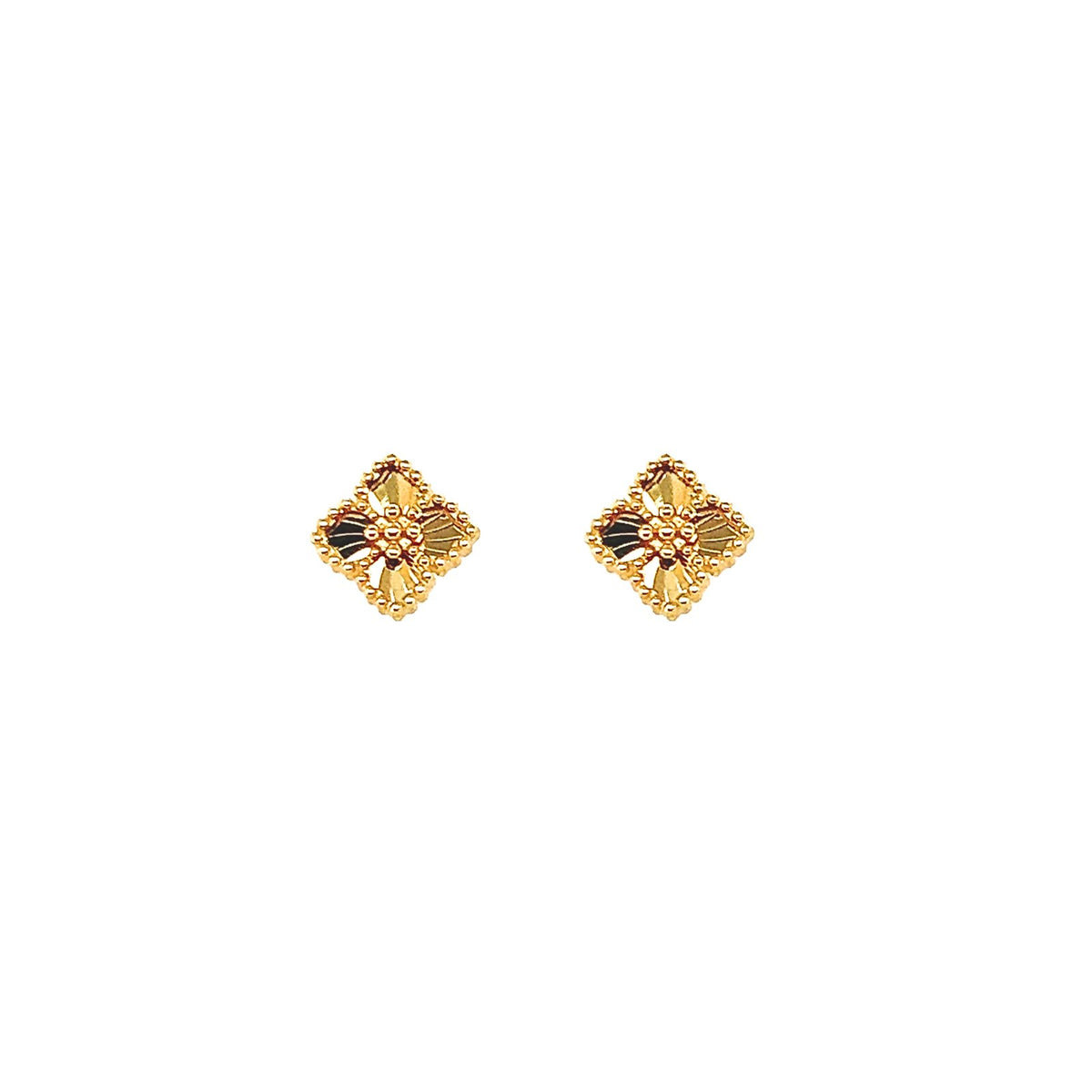 Gold Venetian Stud Earrings - 8EKEY02767