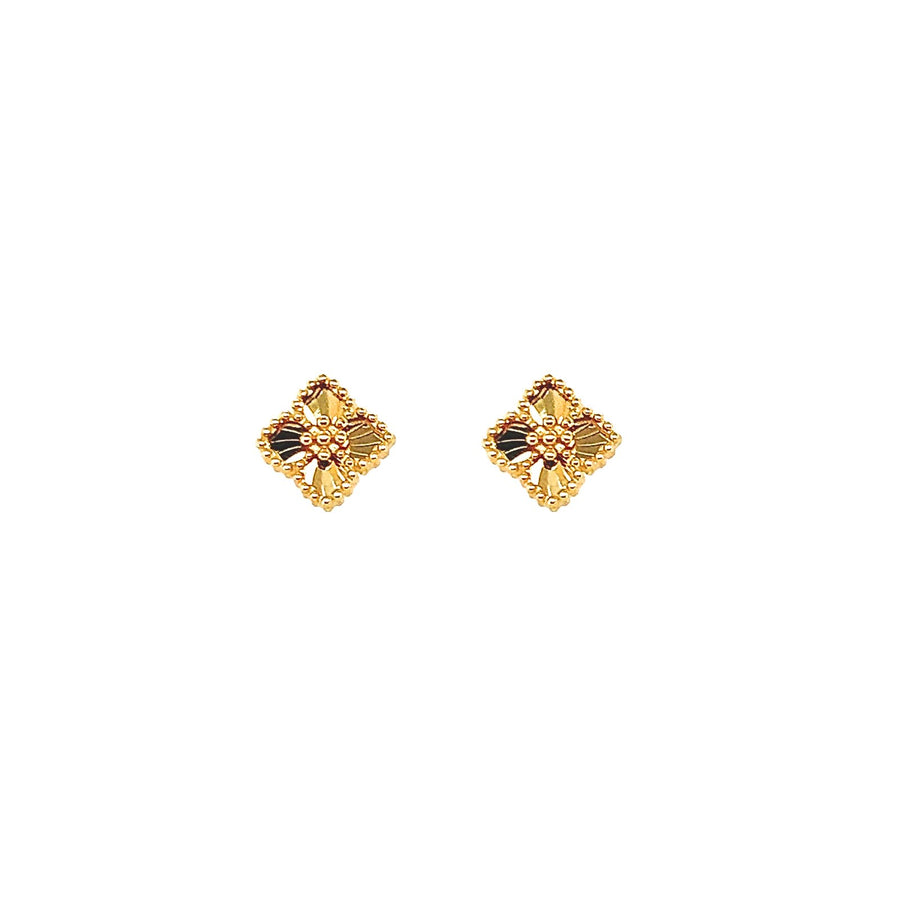 Gold Venetian Stud Earrings - 8EKEY02767