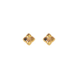 Gold Venetian Stud Earrings-Gold Venetian Stud Earrings - 8EKEY02767