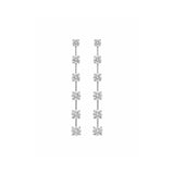 Graduated Diamond Linear Drop Earrings-Graduated Diamond Linear Drop Earrings
