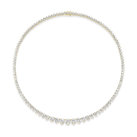 Graduated Diamond Tennis Necklace-Graduated Diamond Tennis Necklace - DNNKA00752