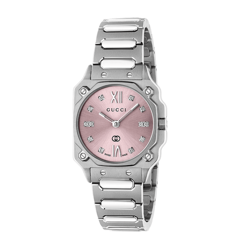 Gucci G-Flat Watch 24mm, Pink-Gucci G-Flat Watch 24mm, Pink - YA166501