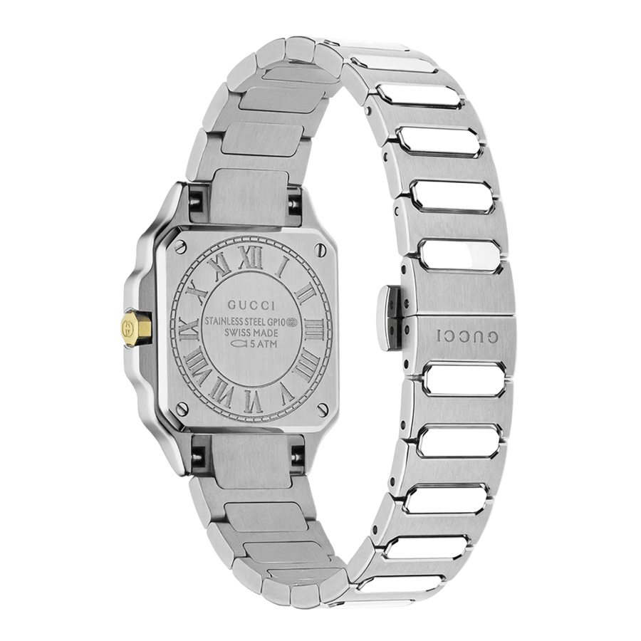 Gucci G-Flat Watch 24mm, Silver/Gold - YA166503