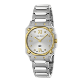 Gucci G-Flat Watch 24mm, Silver/Gold-Gucci G-Flat Watch 24mm, Silver/Gold - YA166503