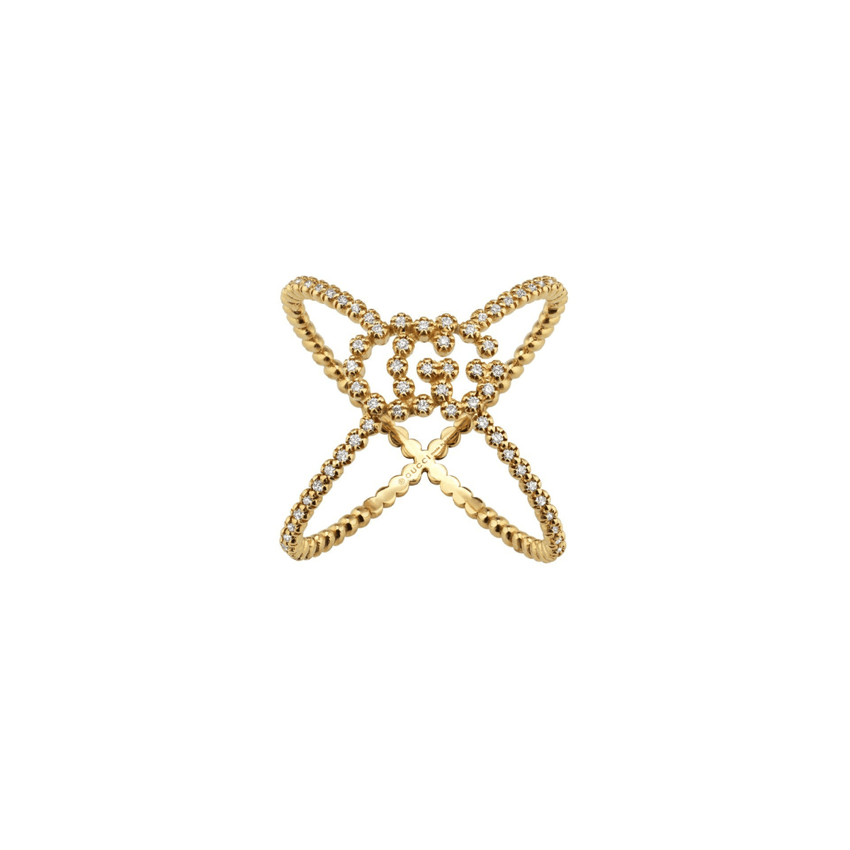 Gucci GG Running Diamond X Ring