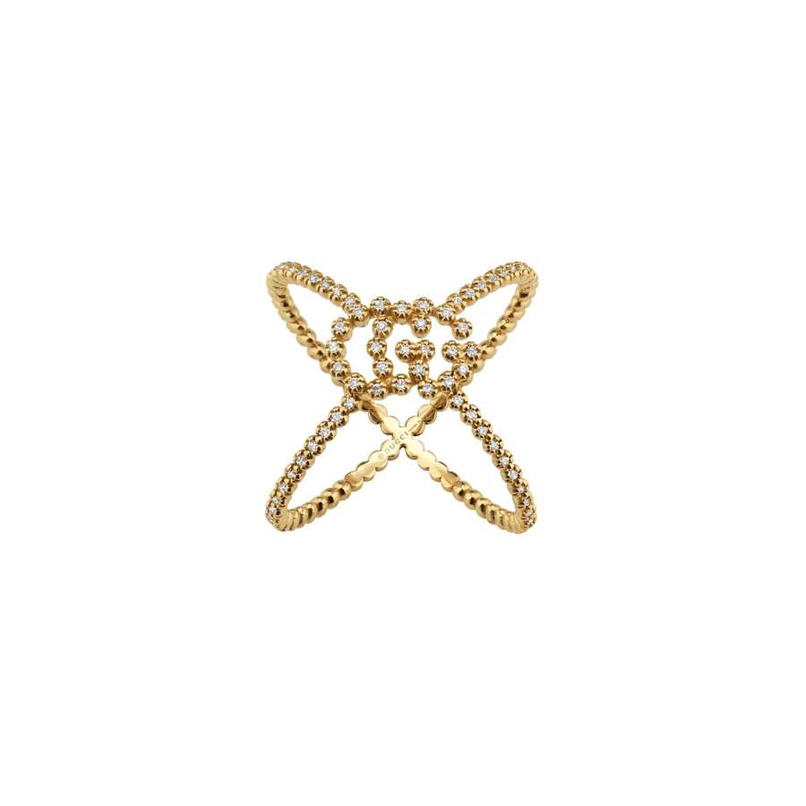 Gucci GG Running Diamond X Ring