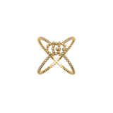 Gucci GG Running Diamond X Ring-Gucci GG Running Diamond X Ring