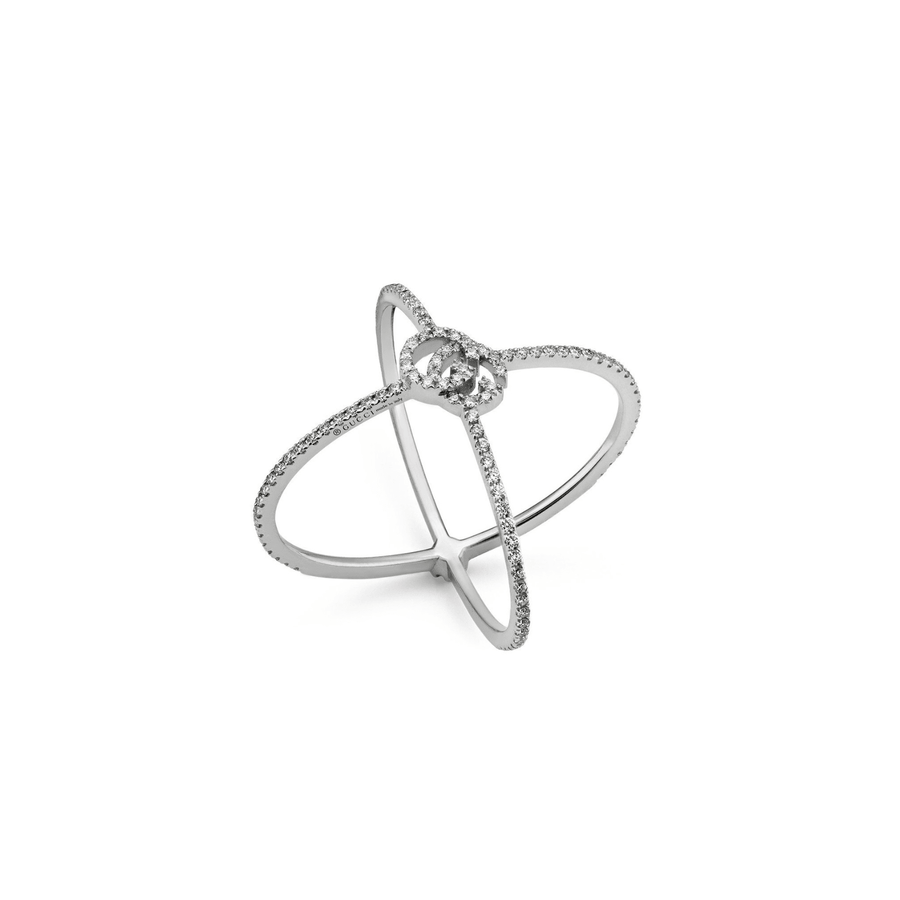 Gucci GG Running Diamond X Ring
