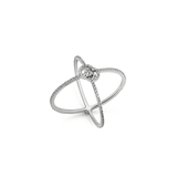 Gucci GG Running Diamond X Ring-Gucci GG Running Diamond X Ring