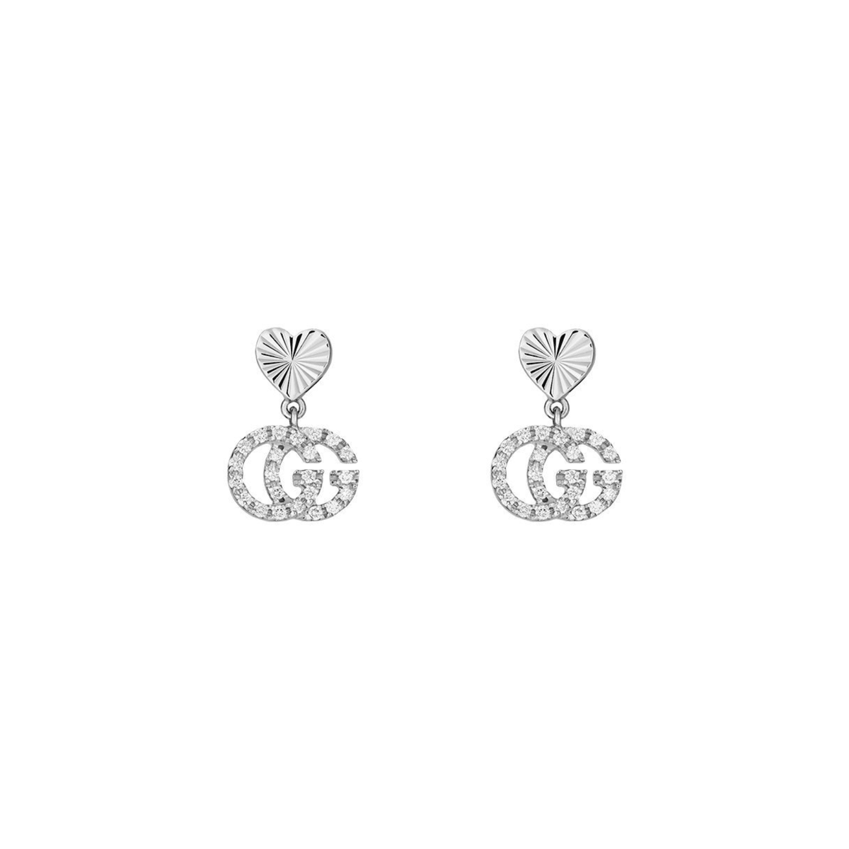 Gucci GG Running Earrings with Diamonds