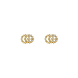 Gucci GG Running Stud Earrings with Diamonds-Gucci GG Running Stud Earrings with Diamonds
