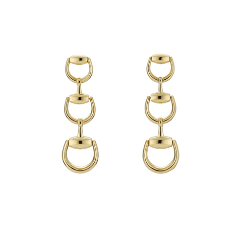 Gucci Horsebit 18K Drop Earrings-Gucci Horsebit 18K Drop Earrings YBD83141300100U