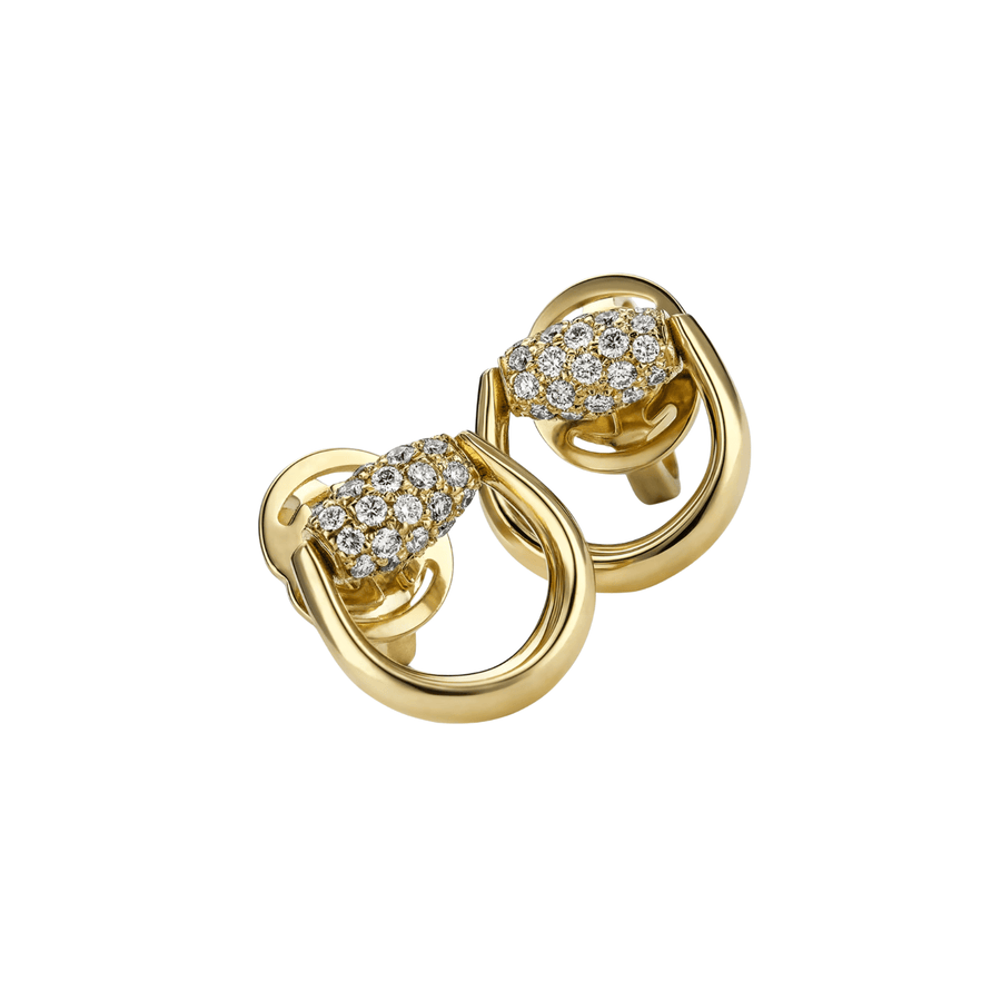 Gucci Horsebit Diamond 18K Stud Earrings YBD86144800100U