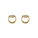 Gucci Horsebit Diamond 18K Stud Earrings-Gucci Horsebit Diamond 18K Stud Earrings YBD86144800100U