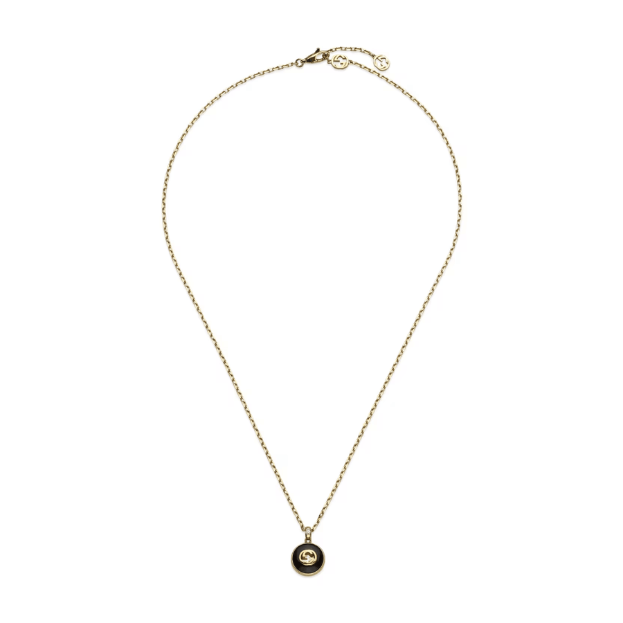 Gucci Interlocking 18K Pendant Necklace - YBB78934000100U