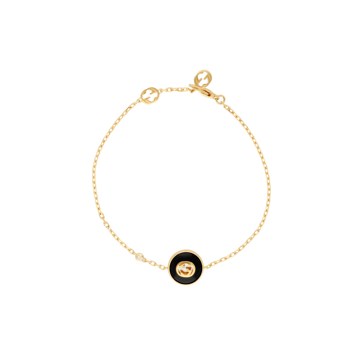 Gucci Interlocking G Onyx Bracelet YBA786556001016