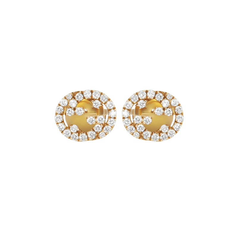 Gucci Interlocking G Yellow Gold Diamond Pavé Earrings-Gucci Interlocking G Yellow Gold Diamond Pavé Earrings - YBD72940800200U