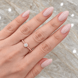 Gumuchian Bezel-Set Diamond Beaded Ring-Gumuchian Bezel-Set Diamond Beaded Ring - CH Premier