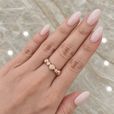 Gumuchian Bezel-Set Diamond Half-Eternity Ring-Gumuchian Bezel-Set Diamond Half-Eternity Ring - DRGUM00612