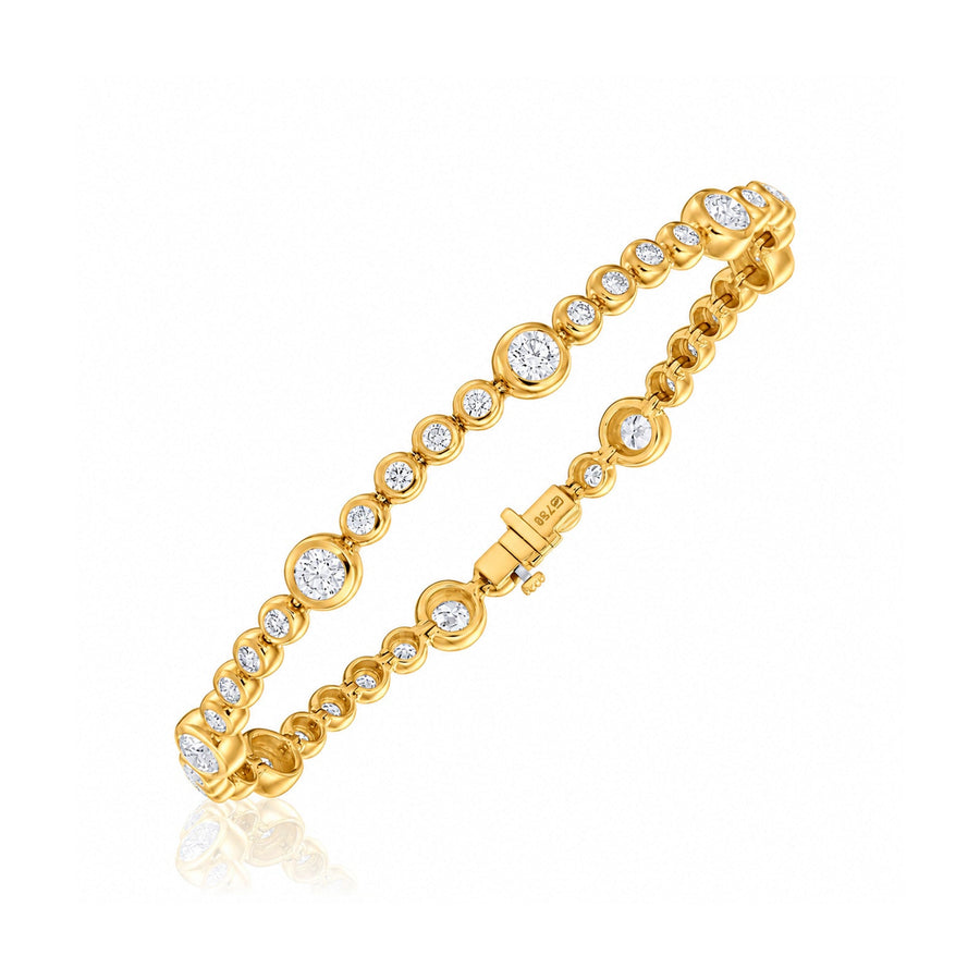 Gumuchian Bezel-Set Diamond Eternity Line Bracelet