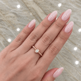 Gumuchian Bezel-Set Oval Cut Diamond Beaded Ring-Gumuchian Bezel-Set Oval Cut Diamond Beaded Ring - DRGUM00661