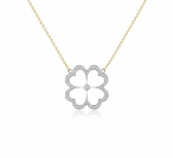 Gumuchian Clover Diamond Pendant and Chain-Gumuchian Clover Diamond Pendant and Chain